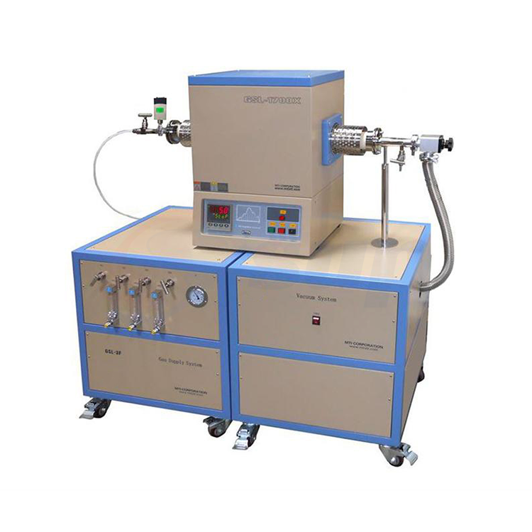 1700C Single Zone Alumina Tube Furnace with Gas Mixer & Vacuum for CVD or Diffusion