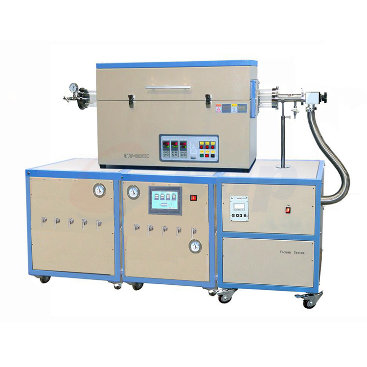 Split Three-Zone Tube Furnace With Vacuum Pump System And PLC Touch Panel For CVD Or Diffusion